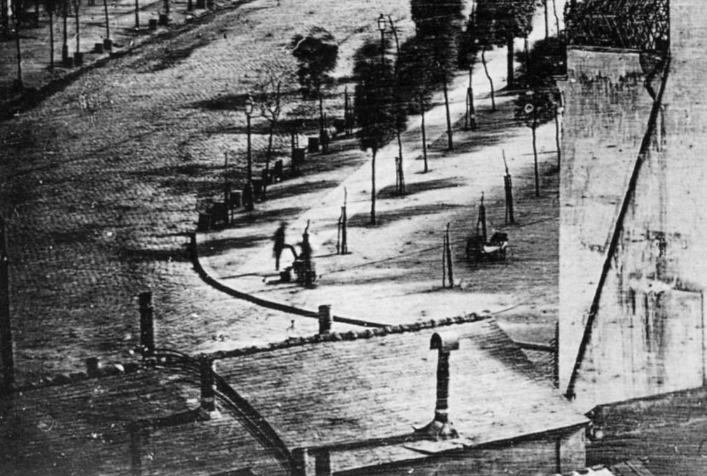 Boulevard du Temple by Daguerre close up image 