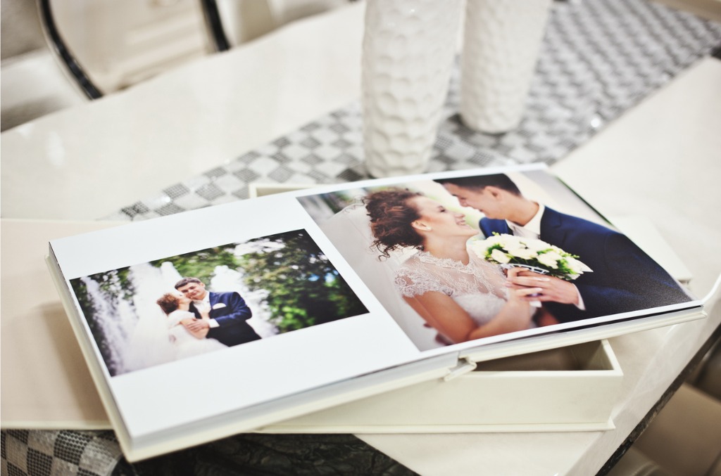 white classic wedding book and album picture id667341926 image 