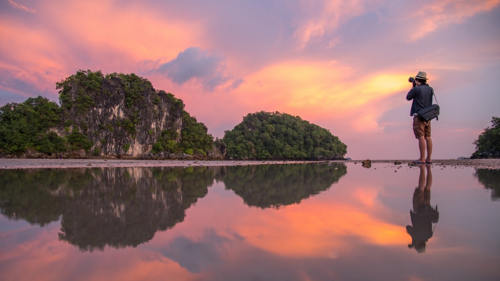 man photographer and summer landscape of krabi thailand picture id683349638 image 