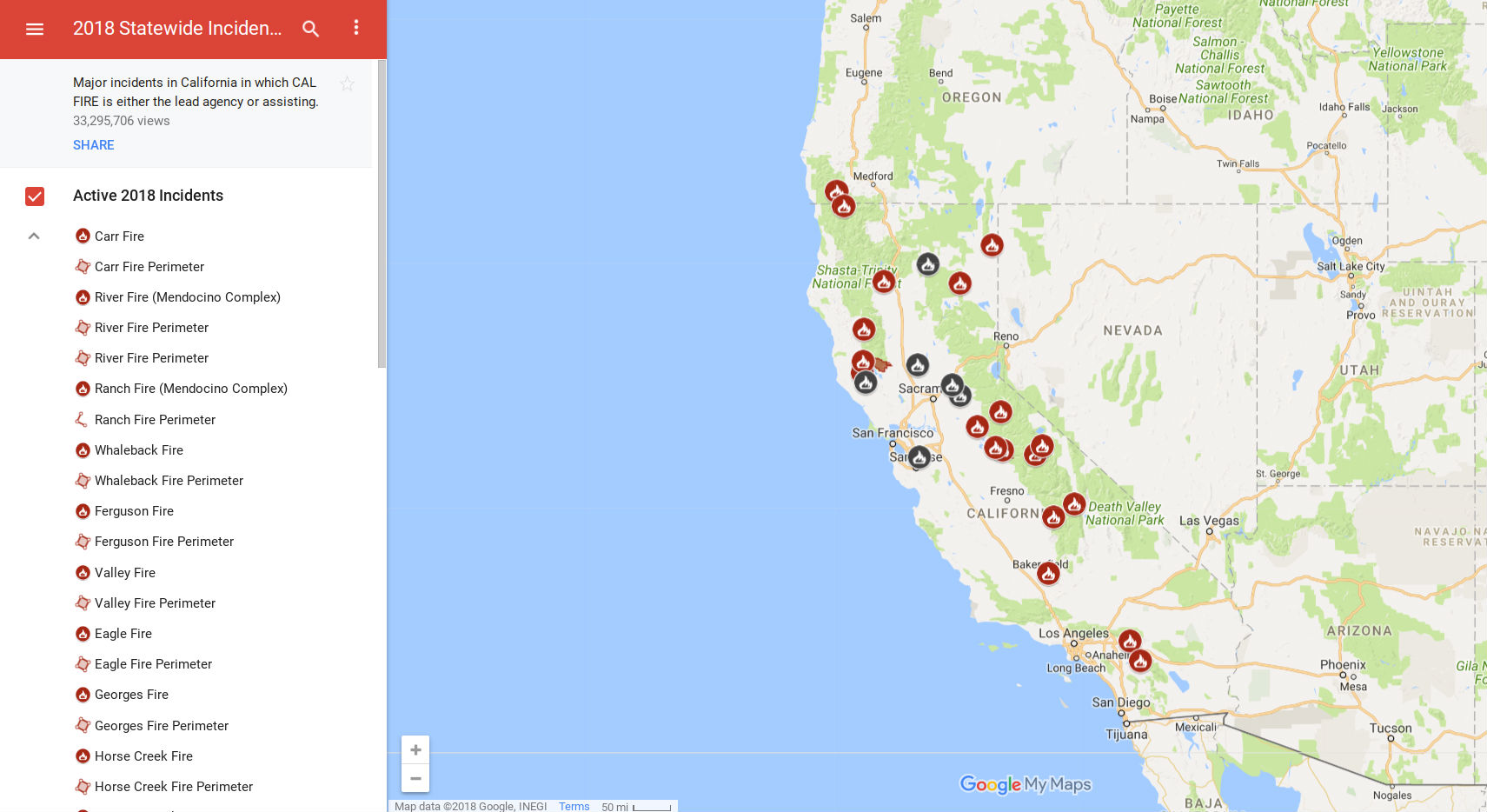 california fire map image 