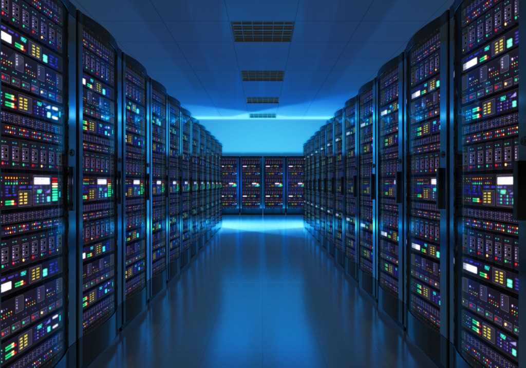 server room interior in datacenter image 