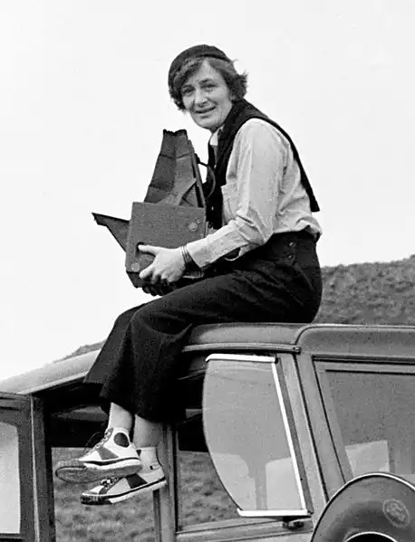 This is a picture of Dorothea Lange who is a well known photographer in history image 