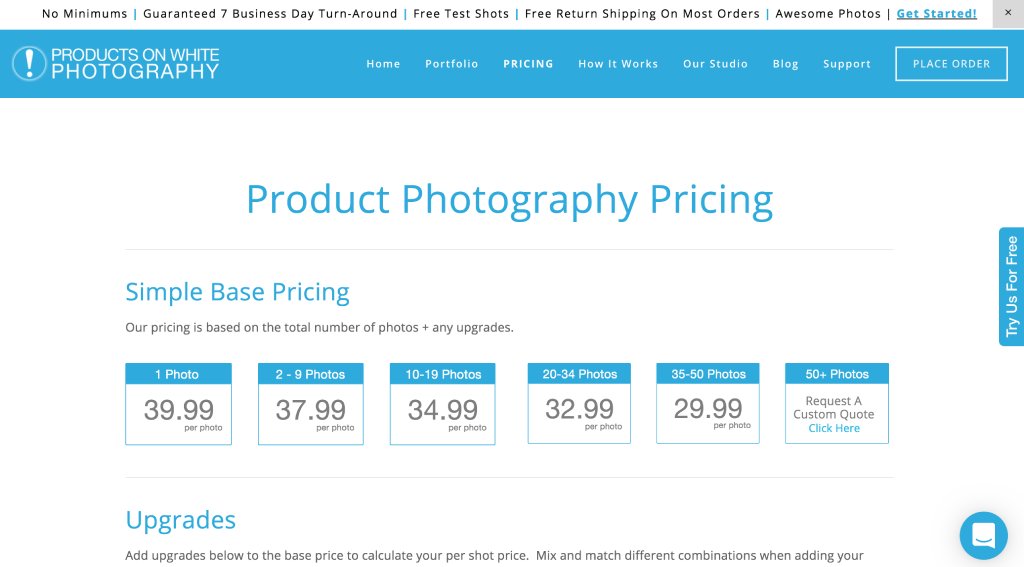 product photography prices image 