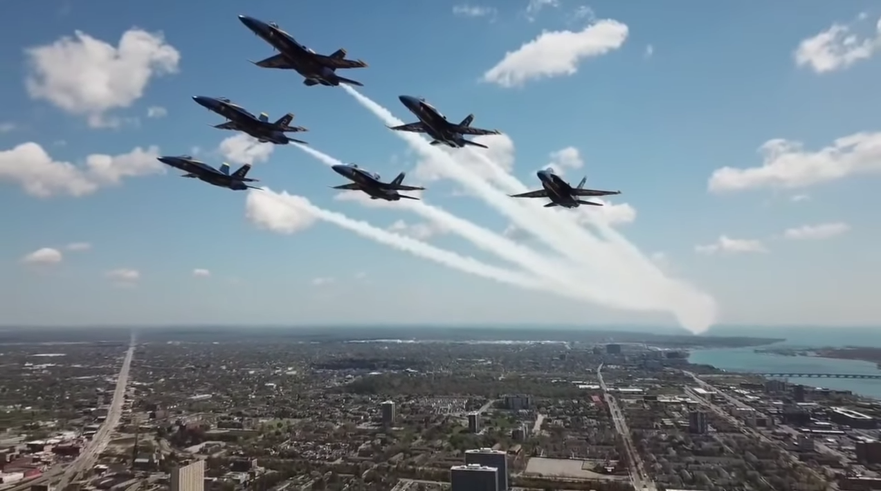 drone gets too close to blue angels image 