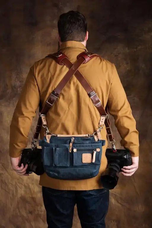 Explorer Lens Quiver, Canvas and Leather Messenger Bag