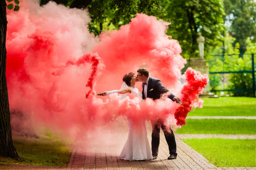 Color Themed Smoke Bombs for Holidays and Events image 