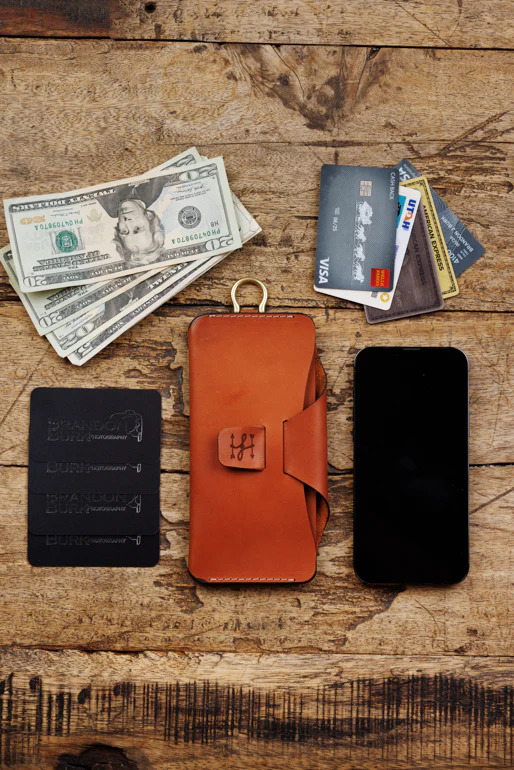 Leather EDC iPhone Wallet image 