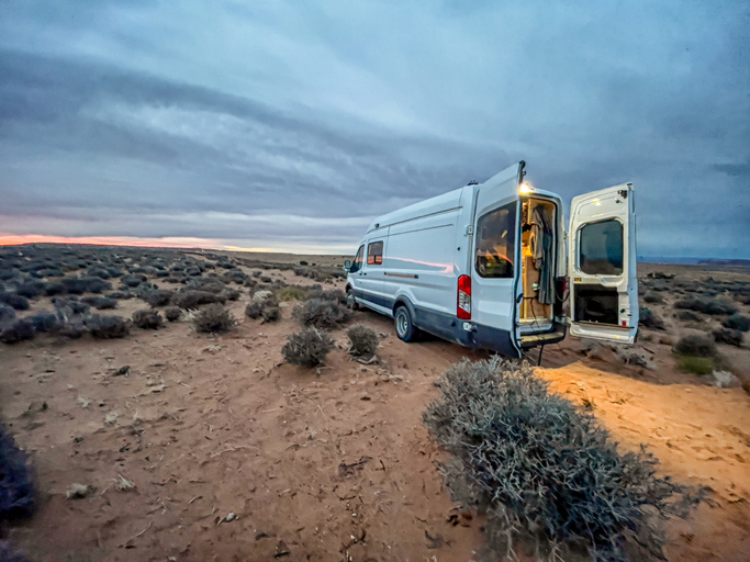 Boondocking camping van image 