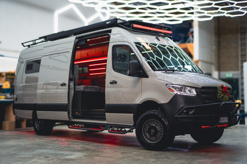 Camplife customs van with red lights image 