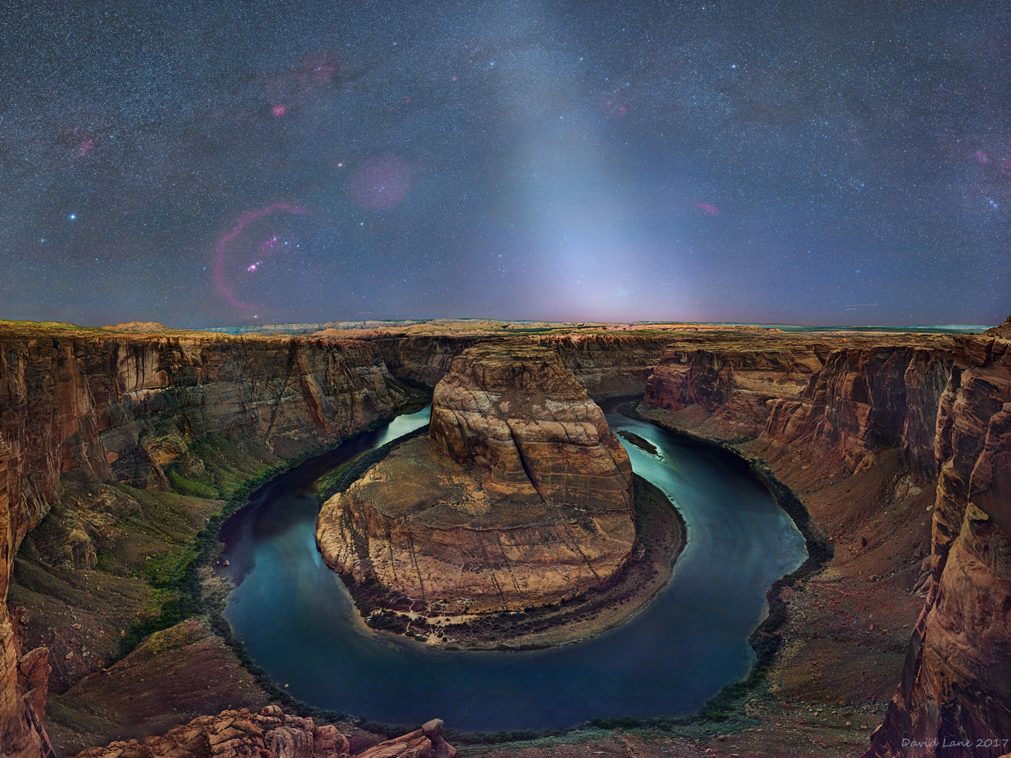 Horseshoe Bend with Rare Zodiacal Light